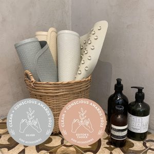 Hevea bath mat. Clean + Conscious Awards 2022