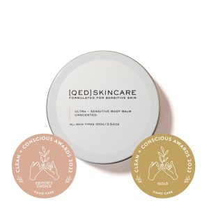 QED ultra sensitive body balm Clean + Conscious Awards 2022