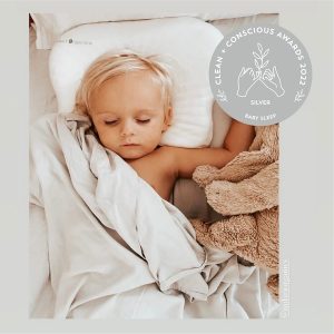 milari green baby pillow. Clean + Conscious Awards 2022