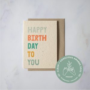 turquoise creative birthday card clean + conscious awards