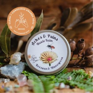 Nina's Bees aches and pains muscle balm Clean + Conscious Awards 2022