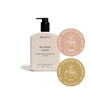 Mukti Botanique lotion Clean + Conscious Awards 2022