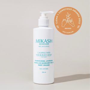 mikash calming hair and body wash. Clean + Conscious Awards 2022.
