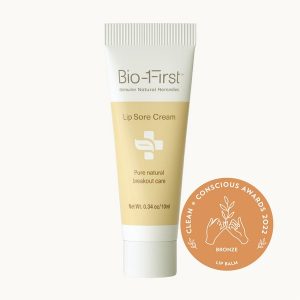 Bio-first lip sore cream Clean + Conscious Awards 2022
