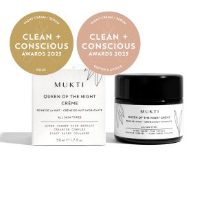 Clean + Conscious Awards. Best Night Cream 2023. Mukti
