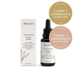 Clean + Conscious Awards. Best Vitamin C Serum 2023. Mukti