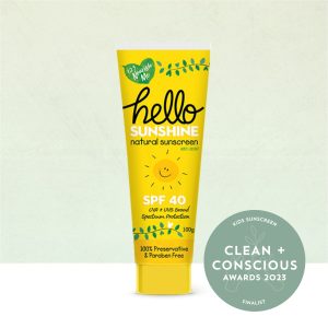 Clean + Conscious Awards. Best Kids Sunscreen 2023. 123 Nourish me