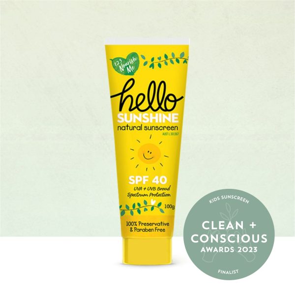 Clean + Conscious Awards. Best Kids Sunscreen 2023. 123 Nourish me