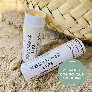 Clean + Conscious Awards. Best Lip Balm 2023. Nourished Skin Co