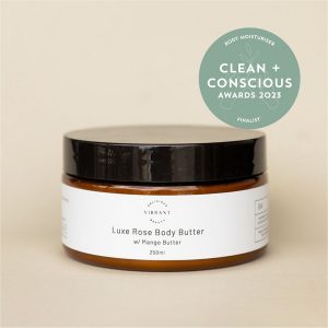 Clean + Conscious Awards. Best Body Lotion 2023. Delicious Vibrant Beauty