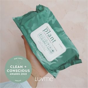 Clean + Conscious Awards. Best Baby Wipes 2023. Luvme plant based