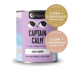 Clean + Conscious Awards. Best Kids Nutrition 2023 Nutra Organics Captain Calm