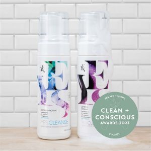 Clean + Conscious Awards. Best Female Hygiene 2023. Yes Yes Yes
