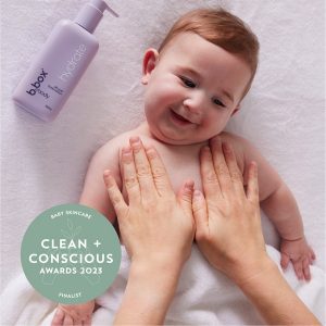Clean + Conscious Awards. Best Baby Lotion 2023. B.box
