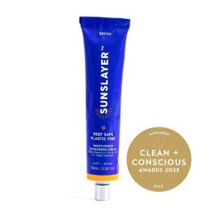 Clean + Conscious Awards. Best Natural Sunscreen 2023 - Sunslayer
