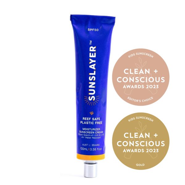 Clean + Conscious Awards. Best Kids Sunscreen 2023. Sunslayer