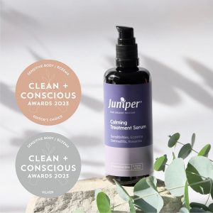 Clean + Conscious Awards. Best Sensitive Skin/ Eczema 2023. Juniper Skincare