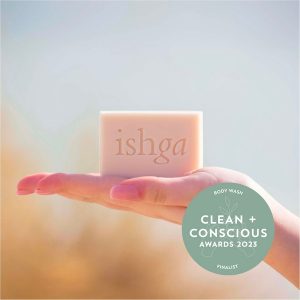 Clean + Conscious Awards. Best Body Wash 2023. Ishga
