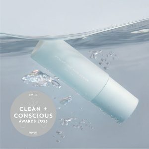 Clean + Conscious Awards. Best Face Serum 2023. Celebrating products in Australia & NZ which are Clean, Ethical, Sustainable and Socially Responsible.