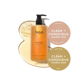 Clean + Conscious Awards. Best Body Wash 2023. Saya