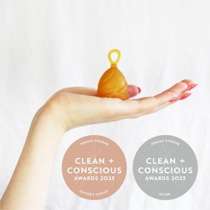 Clean + Conscious Awards. Best Female Hygiene 2023. Hevea