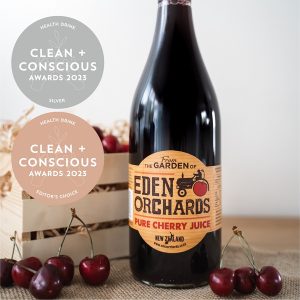 Clean + Conscious Awards. Best Health Drink 2023. Eden Orchard