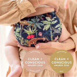 Clean + Conscious Awards. Best Cloth Nappies 2023. Designer Bums