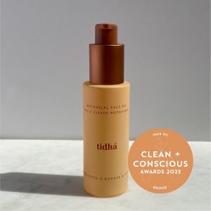 Clean + Conscious Awards - Best Face Oil 2023. Tidha