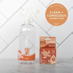 Clean + Conscious Awards. Best Zero Waste Kitchen 2023. Eco Cleaning Turtles
