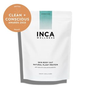 Clean + Conscious Awards. Best Protein Powder 2023. Inca Organics