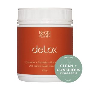 Clean + Conscious Awards. Best Superfood 2023. Begin Again