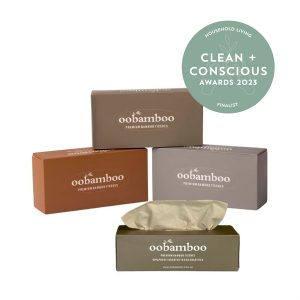 Clean + Conscious Awards. Best Household Living 2023.Oobamboo