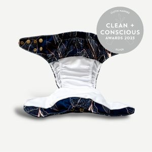 Clean + Conscious Awards. Best Reusable Nappies 2023. Mimi and Co