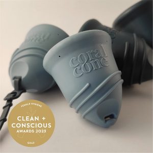 Clean + Conscious Awards. Best Menstrual Cup 2023. Coralcone
