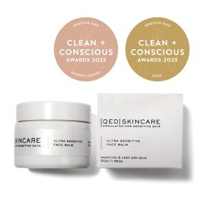 Clean + Conscious Awards. Best Skincare for Sensitive Face 2023. QED