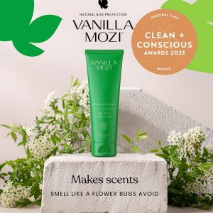 Clean + Conscious Awards 2023 Best Personal Care. Vanilla Mozi