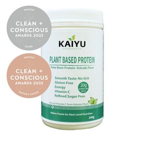 Clean + Conscious Awards. Best Protein Powder 2023. Kaiyu Superfoods