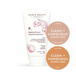 Clean + Conscious Awards. Best Sunscreen 2023. Edible Beauty