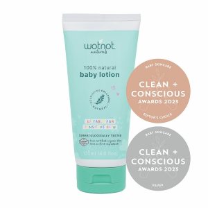 Clean + Conscious Awards. Best Baby Lotion 2023. Wotnot
