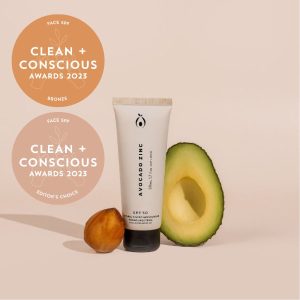 Clean + Conscious Awards 2023 Best Face SPF. Avocado Zinc