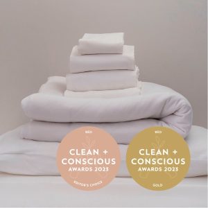 Clean + Conscious Awards. Best Ethical Bedding 2023. The Sleep Store