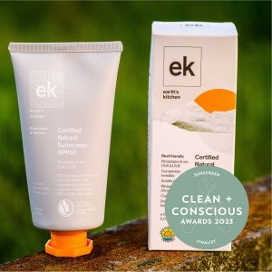 Clean + Conscious Awards. Best Sunscreen 2023 EK Sunscreen