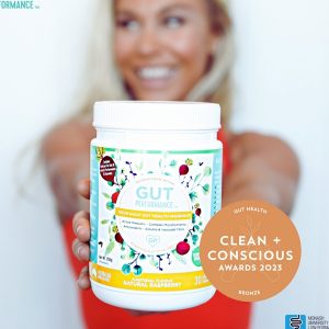 Clean + Conscious Awards. Best Gut Health Supplement 2023. Gut Performance