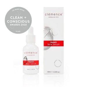 Clean + Conscious Awards. Best Oil Based Serum 2023. Clemence Organics