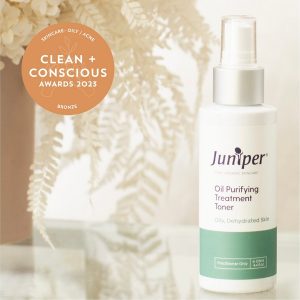 Clean + Conscious Awards 2023 Best Skincare for Oily Skin. Juniper Skincare