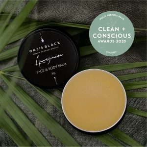 Clean + Conscious Awards 2023 Best Multi-purpose Balm. Oasis Black