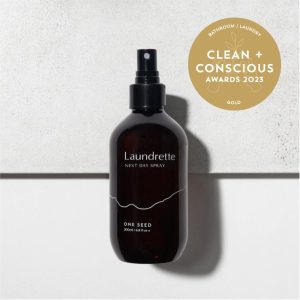 Clean + Conscious Awards. Best Bathroom/ Laundry 2023. One Seed