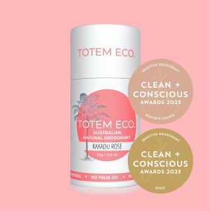 Clean + Conscious Awards. Best Sensitive Deodorant 2023. Totem Eco