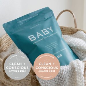 Clean + Conscious Awards. Best Natural Laundry Detergent 2023. B Clean Co