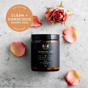 Clean + Conscious Awards 2024. Best Body Moisturiser. Celebrating products in Australia & NZ which are Non-Toxic, Ethical, Sustainable and Socially Responsible.